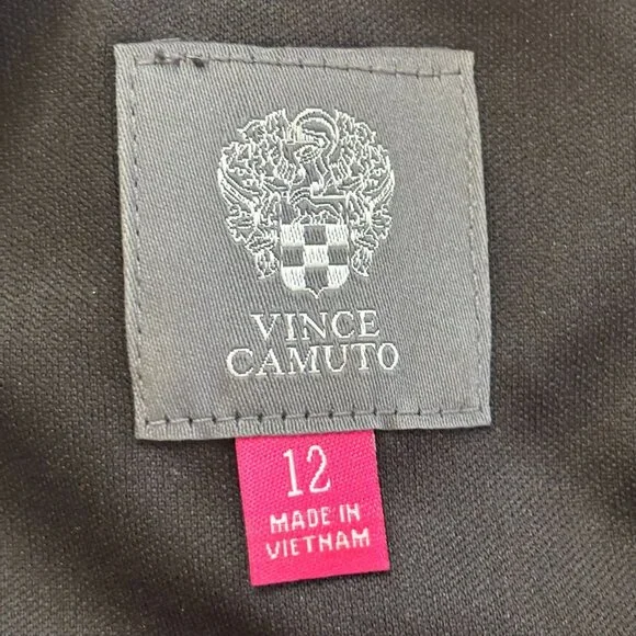 Vince Camuto Gold Sequin Cowl Neck Sleeveless Cocktail Sheath Dress - Size 12 - Picture 8 of 11